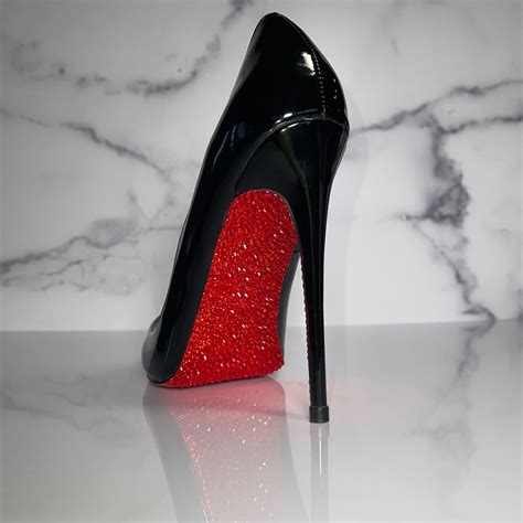 expensive heels with red soles.